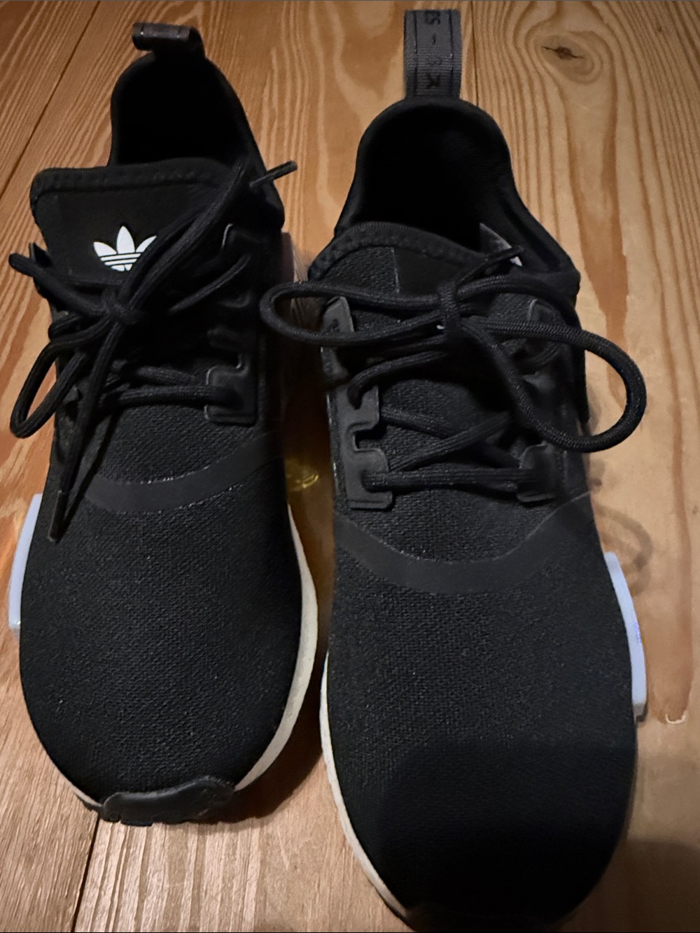 adidas Black Knit Sneakers with Pink and White Accents - Picture 2 of 5